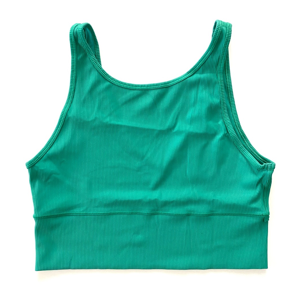 Lululemon Power Pivot Ribbed Tank Top Maldives Green